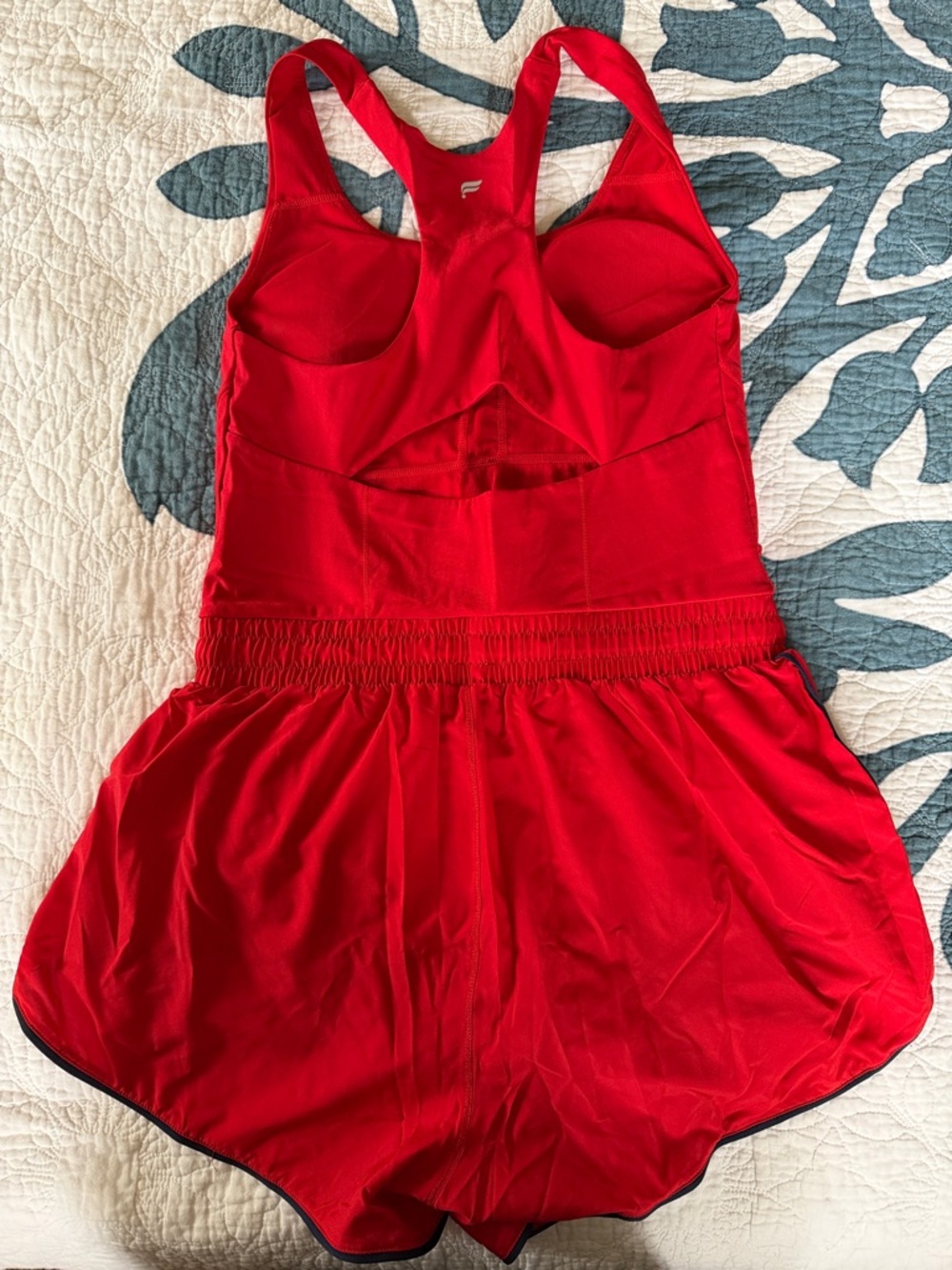 Fabletics Bright Red Racerback Romper - Picture 2 of 2